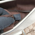 Abbey D-ring Hobo Beige×White canvas×leather 189833 E0248714アビー Dリング ホーボー ベージュ×ホワイト キャンバス×レザー 189833 E0248714