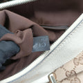Abbey D-ring Hobo Beige×White canvas×leather 189833 E0248714アビー Dリング ホーボー ベージュ×ホワイト キャンバス×レザー 189833 E0248714