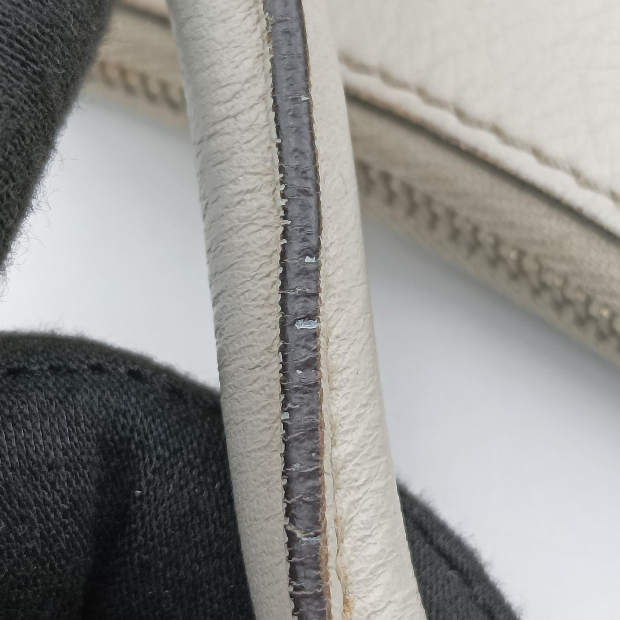 Abbey D-ring Hobo Beige×White canvas×leather 189833 E0248714アビー Dリング ホーボー ベージュ×ホワイト キャンバス×レザー 189833 E0248714