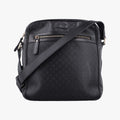 GG Imprime Messenger Black Leather 201448 B013426061GGインプリメ メッセンジャー ブラック レザー 201448 B013426061
