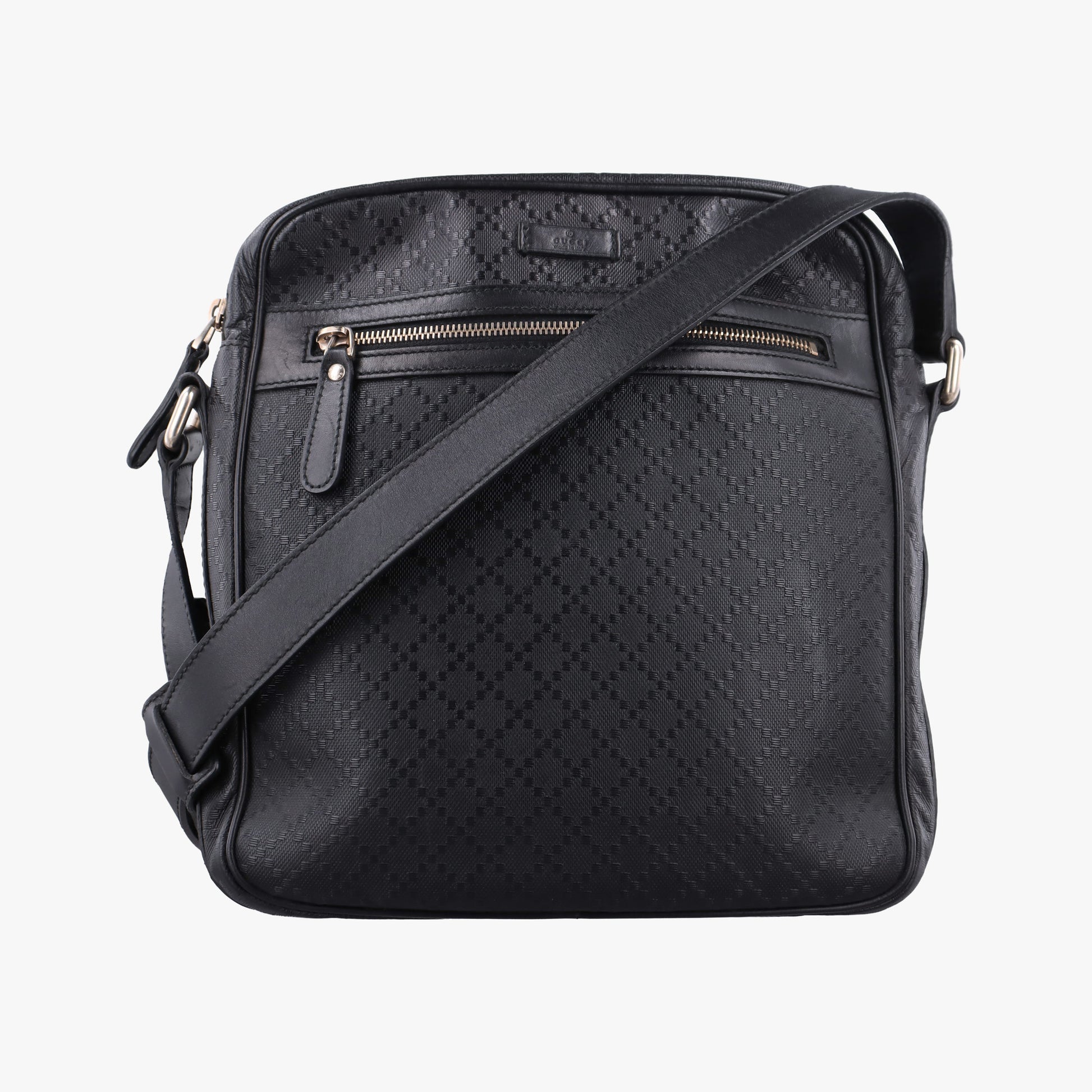 GG Imprime Messenger Black Leather 201448 B013426061GGインプリメ メッセンジャー ブラック レザー 201448 B013426061