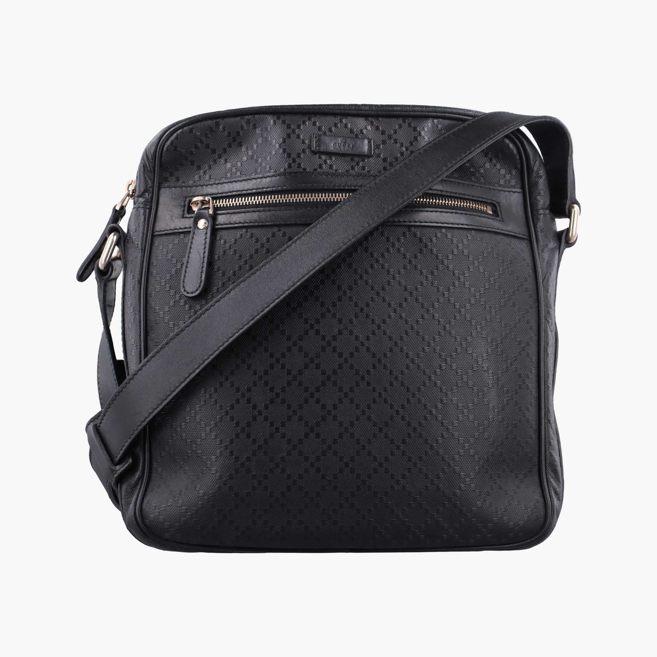 GG Imprime Messenger Black Leather 201448 B013426061GGインプリメ メッセンジャー ブラック レザー 201448 B013426061