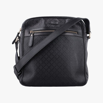 GG Imprime Messenger Black Leather 201448 B013426061GGインプリメ メッセンジャー ブラック レザー 201448 B013426061