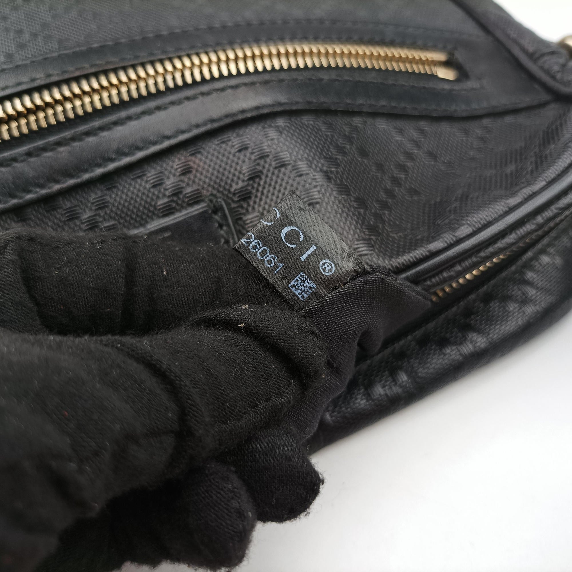 GG Imprime Messenger Black Leather 201448 B013426061GGインプリメ メッセンジャー ブラック レザー 201448 B013426061