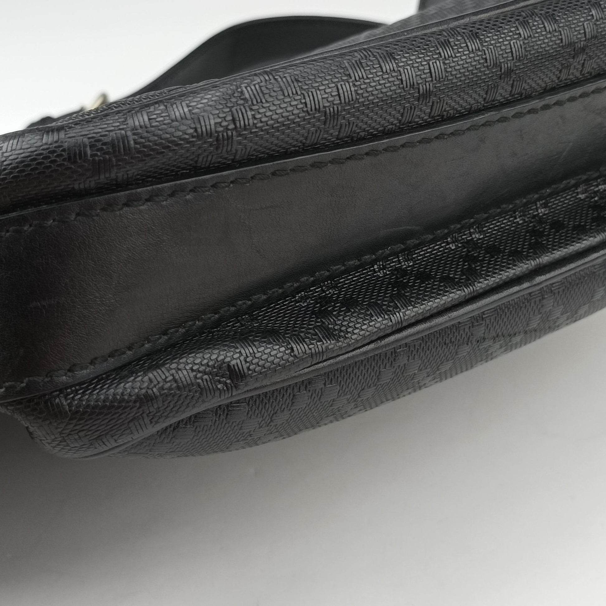 GG Imprime Messenger Black Leather 201448 B013426061GGインプリメ メッセンジャー ブラック レザー 201448 B013426061