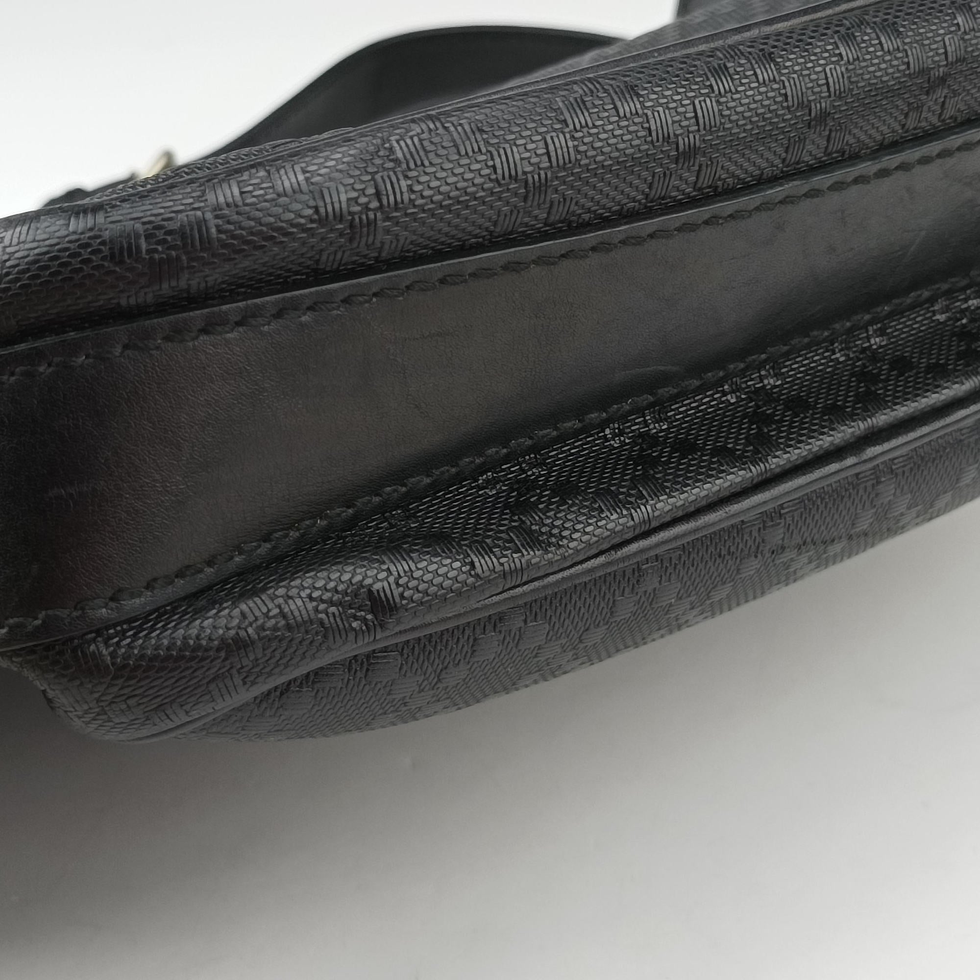 GG Imprime Messenger Black Leather 201448 B013426061GGインプリメ メッセンジャー ブラック レザー 201448 B013426061