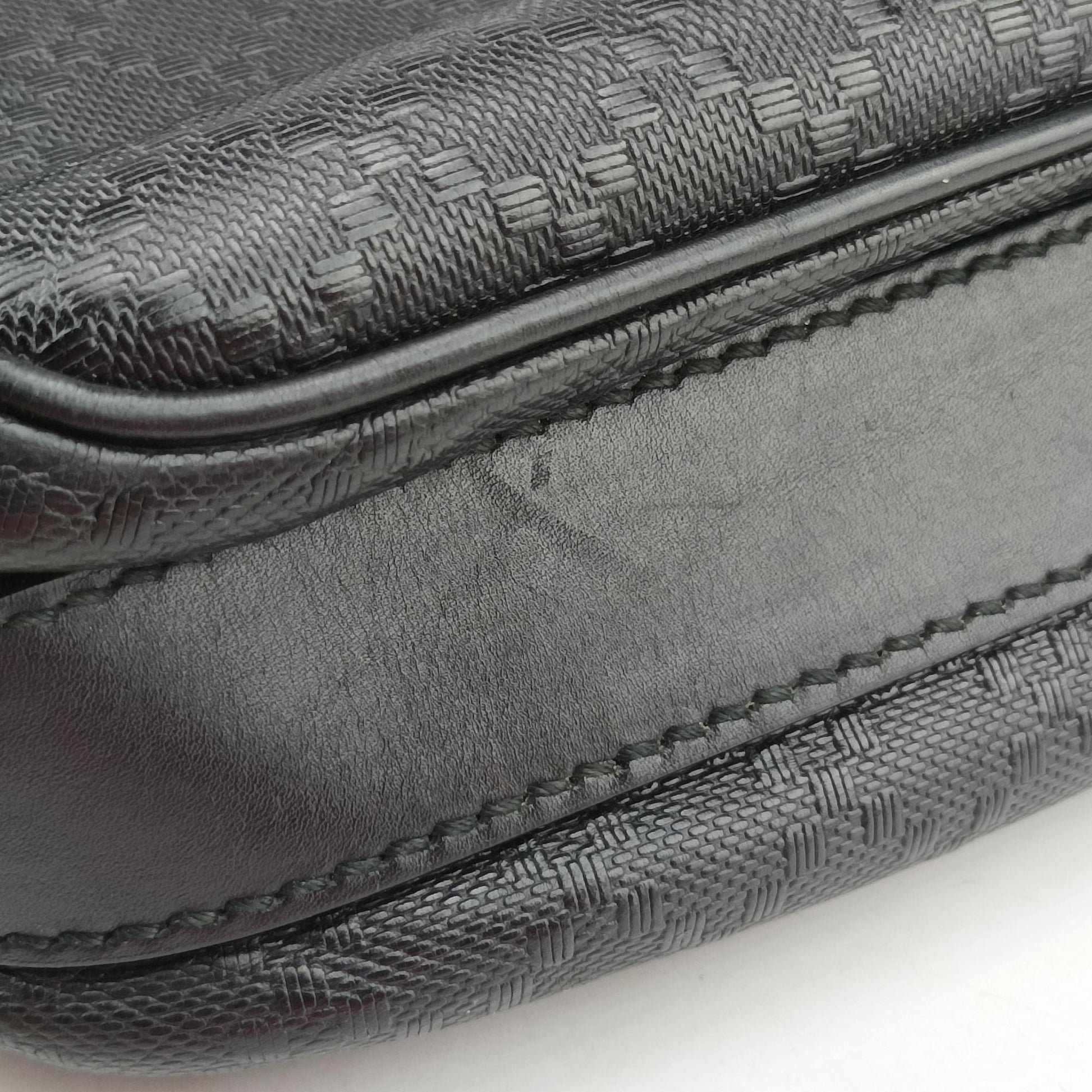GG Imprime Messenger Black Leather 201448 B013426061GGインプリメ メッセンジャー ブラック レザー 201448 B013426061