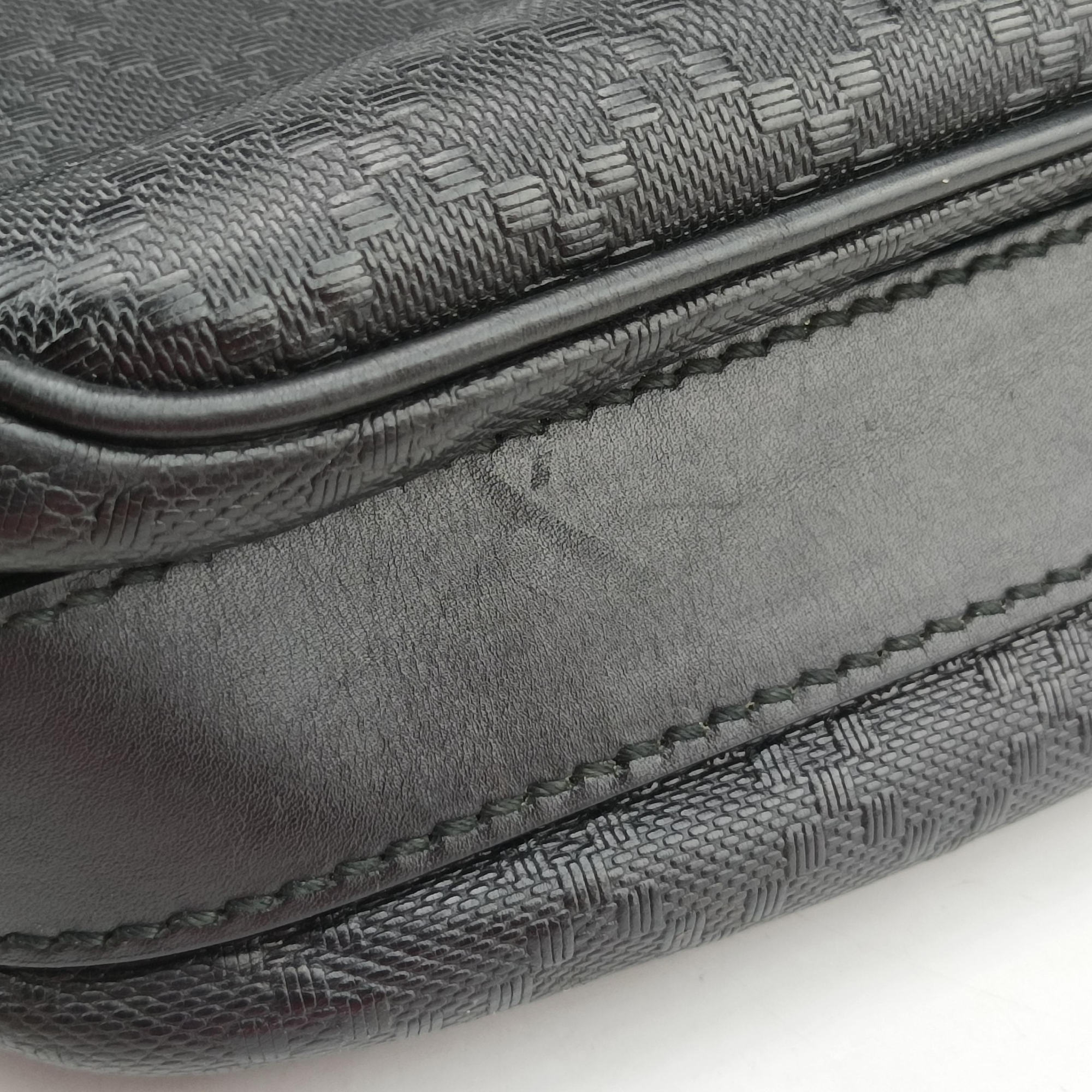 GG Imprime Messenger Black Leather 201448 B013426061GGインプリメ メッセンジャー ブラック レザー 201448 B013426061