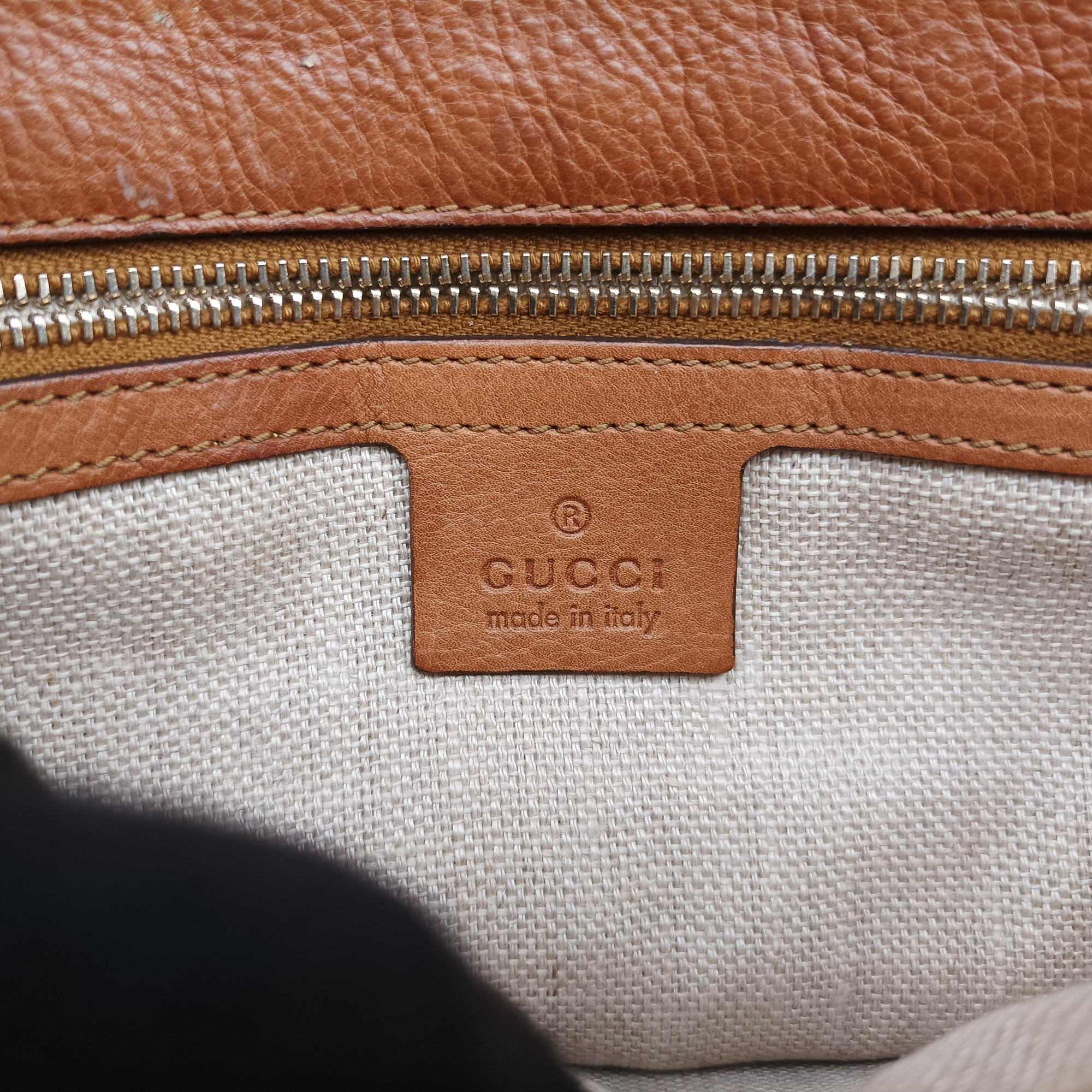 Secondhand Gucci Marrakech Messenger Beige x Brown canvas x Leather 257024 shoulderbag | stylenewstar
