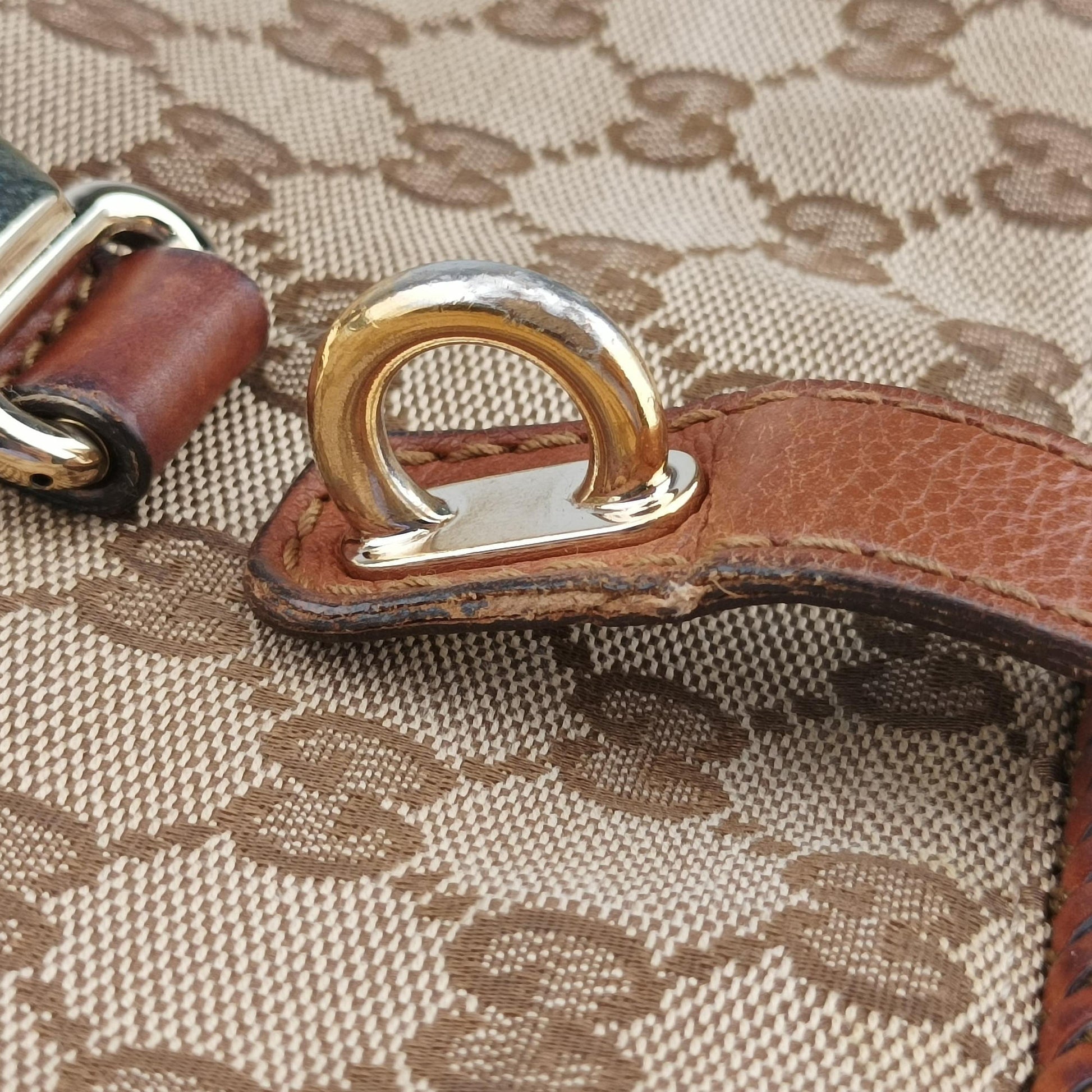 Secondhand Gucci Marrakech Messenger Beige x Brown canvas x Leather 257024 shoulderbag | stylenewstar