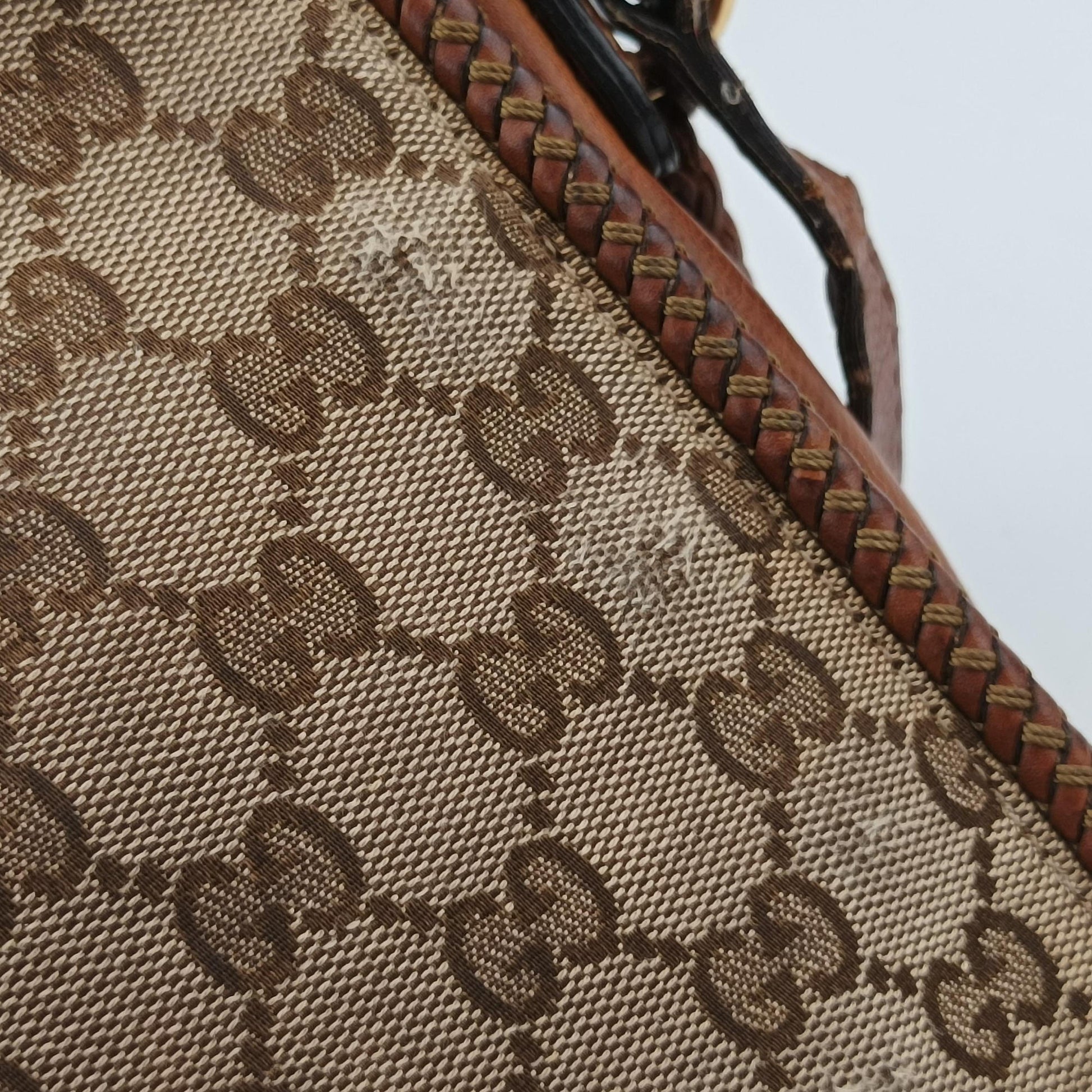 Secondhand Gucci Marrakech Messenger Beige x Brown canvas x Leather 257024 shoulderbag | stylenewstar