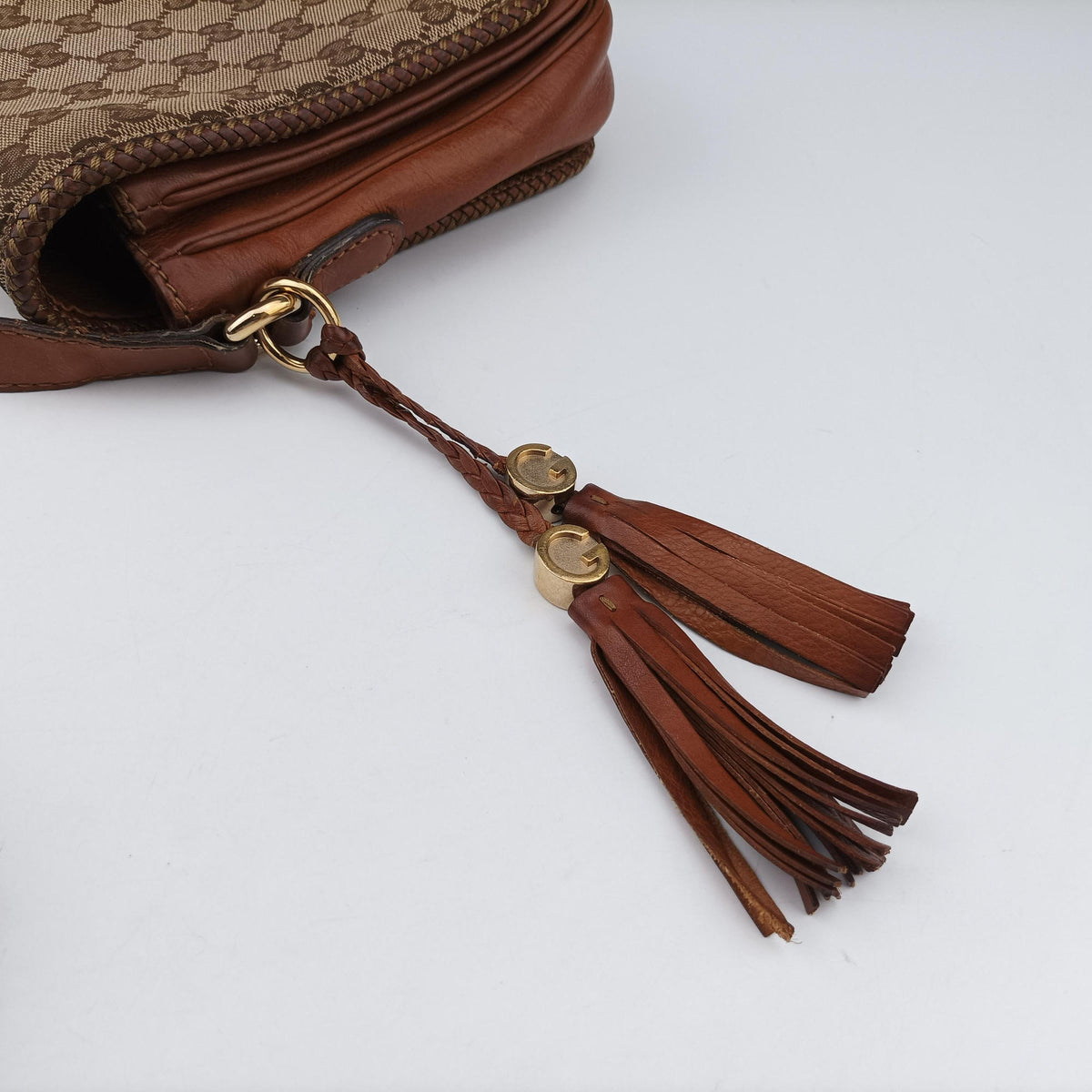 Secondhand Gucci Marrakech Messenger Beige x Brown canvas x Leather 257024 shoulderbag | stylenewstar