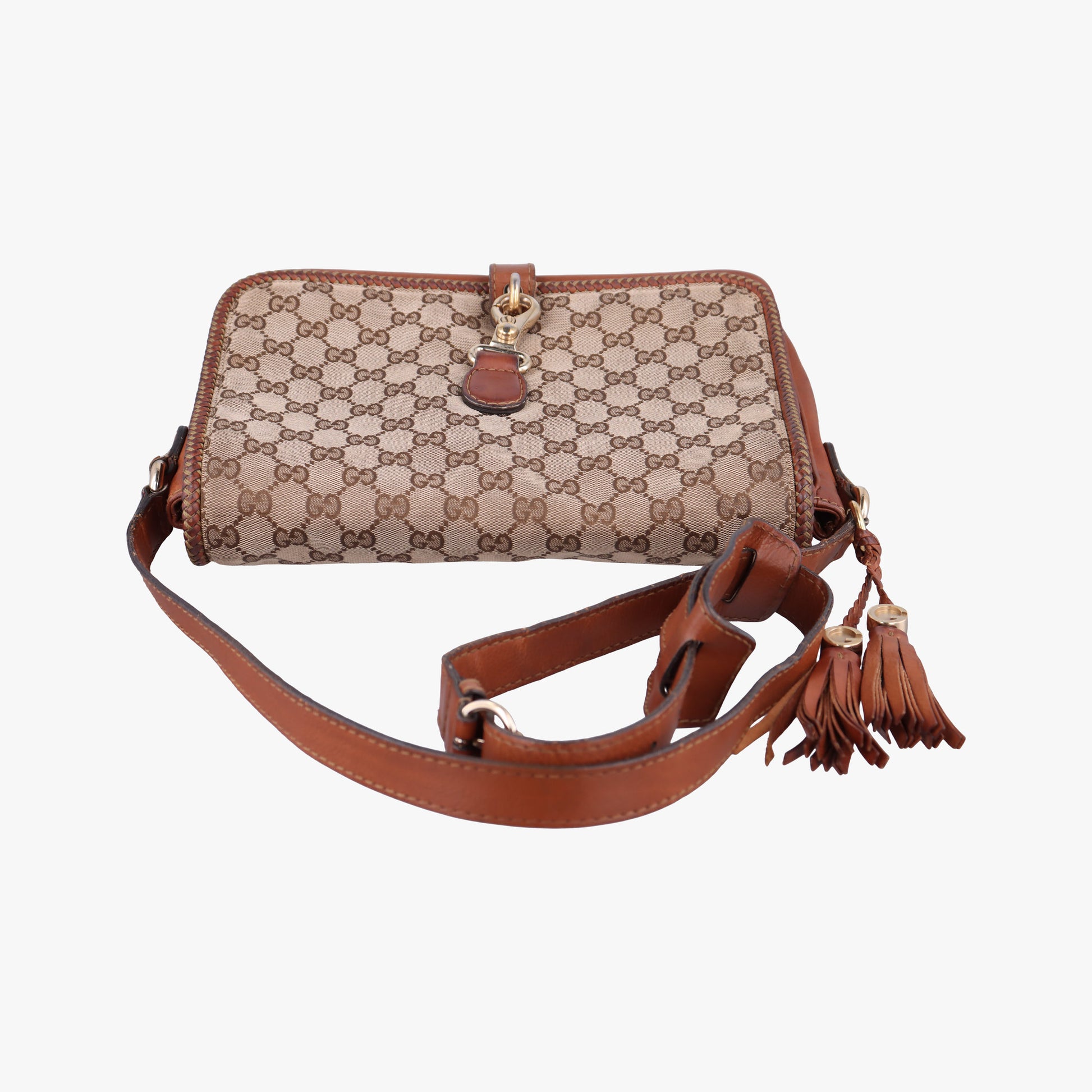 Secondhand Gucci Marrakech Messenger Beige x Brown canvas x Leather 257024 shoulderbag | stylenewstar