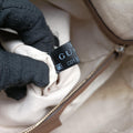 GG Supreme Medium Nice Dome Beige×Brown PVC coated canvas × leather 309614 C013356054GGスプリーム ミディアム ナイス ドーム ベージュ×ブラウン PVCコーティングキャンバス×レザー 309614 C013356054