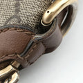 GG Supreme Medium Nice Dome Beige×Brown PVC coated canvas × leather 309614 C013356054GGスプリーム ミディアム ナイス ドーム ベージュ×ブラウン PVCコーティングキャンバス×レザー 309614 C013356054