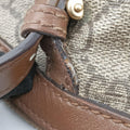 GG Supreme Medium Nice Dome Beige×Brown PVC coated canvas × leather 309614 C013356054GGスプリーム ミディアム ナイス ドーム ベージュ×ブラウン PVCコーティングキャンバス×レザー 309614 C013356054