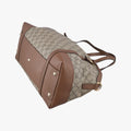 GG Supreme Medium Nice Dome Beige×Brown PVC coated canvas × leather 309614 C013356054GGスプリーム ミディアム ナイス ドーム ベージュ×ブラウン PVCコーティングキャンバス×レザー 309614 C013356054