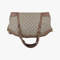 GG Supreme Medium Nice Dome Beige×Brown PVC coated canvas × leather 309614 C013356054GGスプリーム ミディアム ナイス ドーム ベージュ×ブラウン PVCコーティングキャンバス×レザー 309614 C013356054