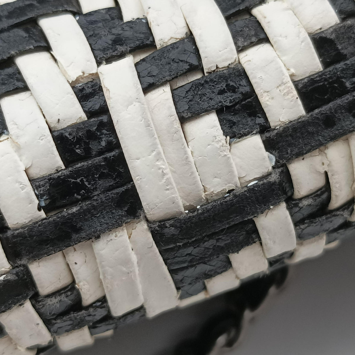 CC Woven Bowling White x Black Leather A93123 21625851CCウーブン ボウリング ホワイト x ブラック レザー A93123 21625851