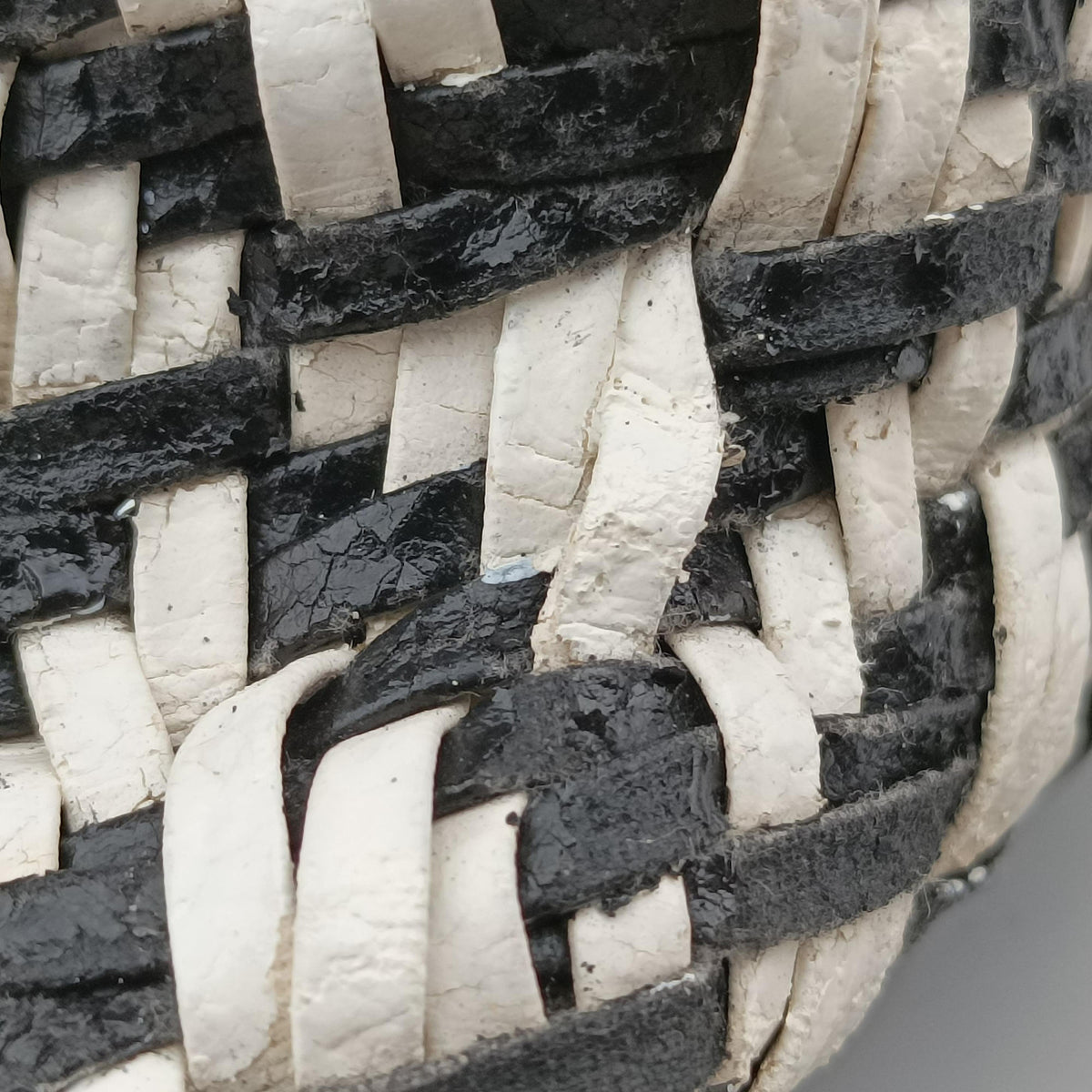 CC Woven Bowling White x Black Leather A93123 21625851CCウーブン ボウリング ホワイト x ブラック レザー A93123 21625851