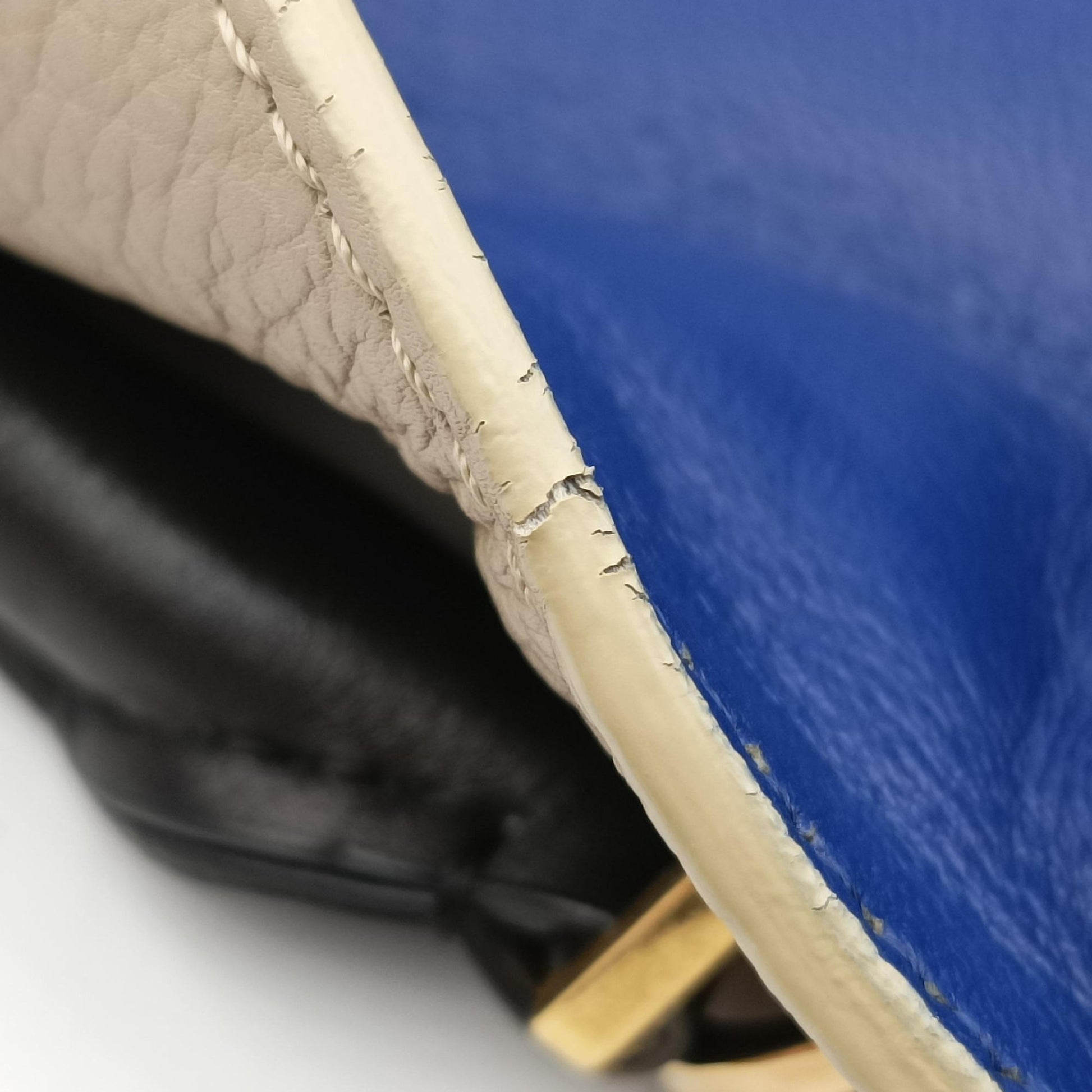 Trapeze Beige×black×blue Suede × leather S-CU-0193トラペーズミディアム ベージュ×ブラック×ブルー スエード×レザー S-CU-0193