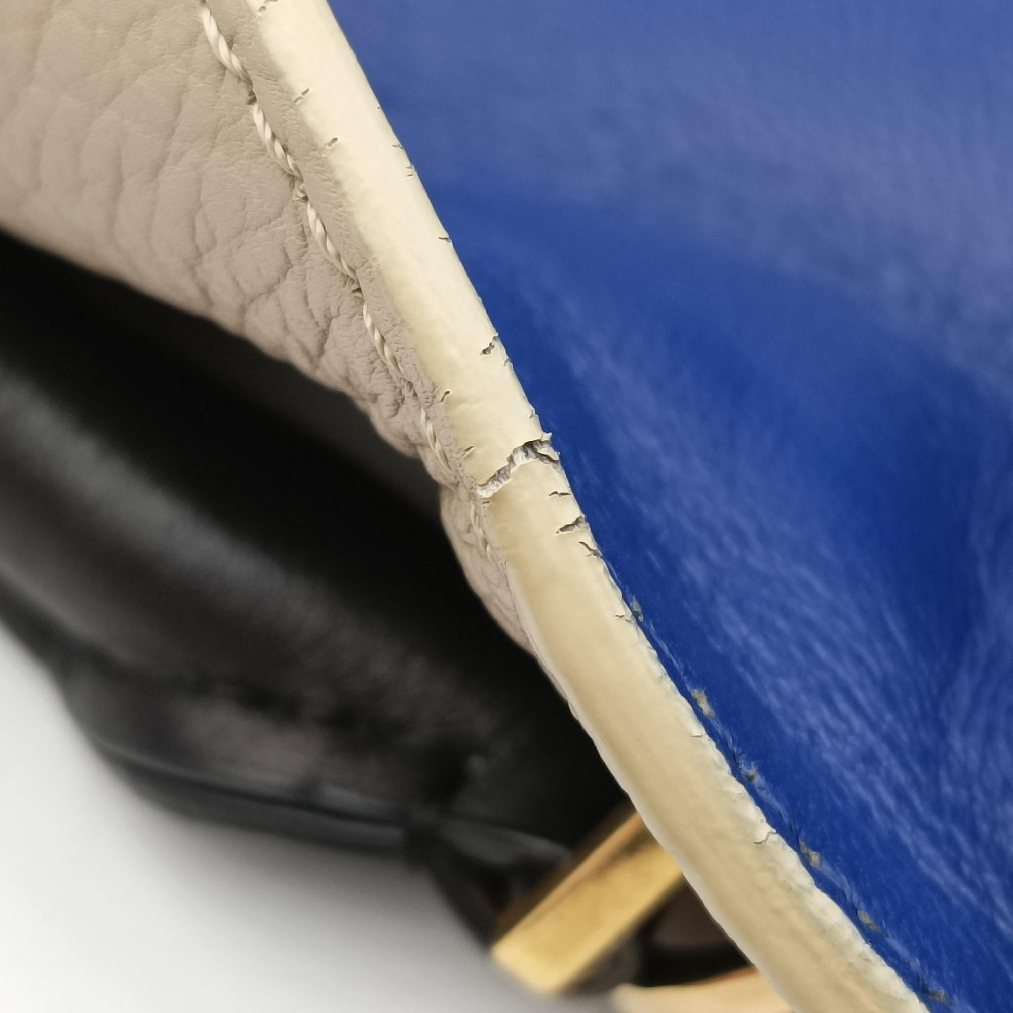Trapeze Beige×black×blue Suede × leather S-CU-0193トラペーズミディアム ベージュ×ブラック×ブルー スエード×レザー S-CU-0193