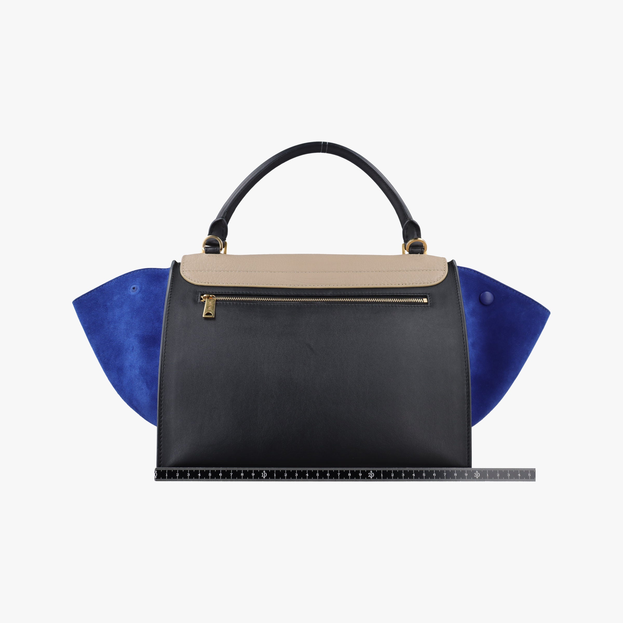 Trapeze Beige×black×blue Suede × leather S-CU-0193トラペーズミディアム ベージュ×ブラック×ブルー スエード×レザー S-CU-0193