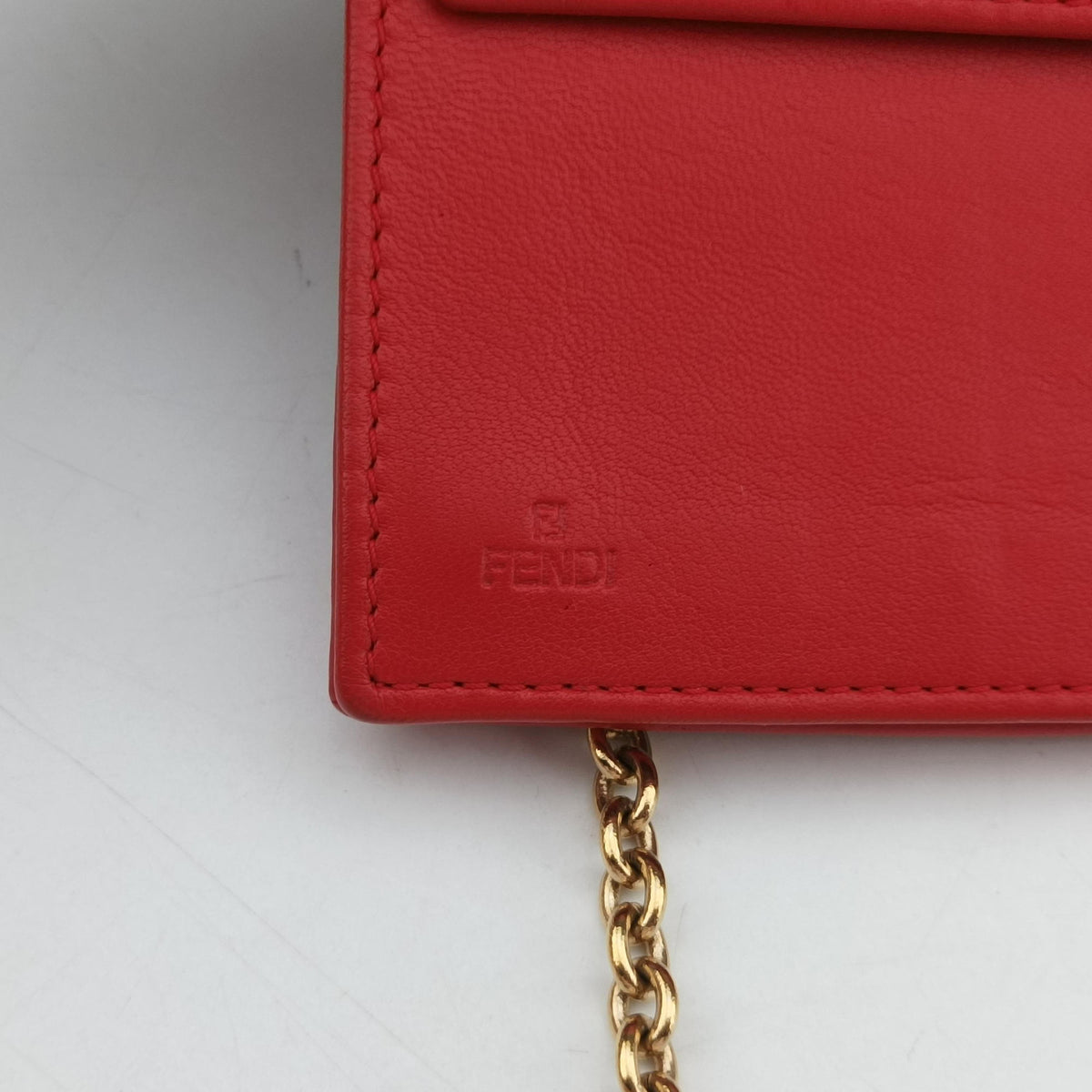 Embossed Logo Red lambskin 8M0219 2266 8M0219 YMY 088エンボス ロゴ レッド ラムスキン 8M0219 2266 8M0219 YMY 088