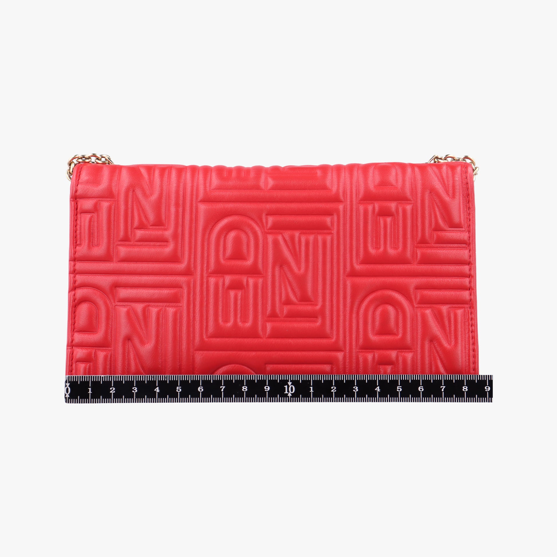 Embossed Logo Red lambskin 8M0219 2266 8M0219 YMY 088エンボス ロゴ レッド ラムスキン 8M0219 2266 8M0219 YMY 088