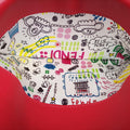 Embossed Logo Red lambskin 8M0219 2266 8M0219 YMY 088エンボス ロゴ レッド ラムスキン 8M0219 2266 8M0219 YMY 088
