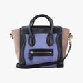 luggage nano shopper Blue×Black×Beige Leather×Suede F-ZP-0142ラゲージナノショッパー ブルー×ブラック×ベージュ レザー×スエード F-ZP-0142