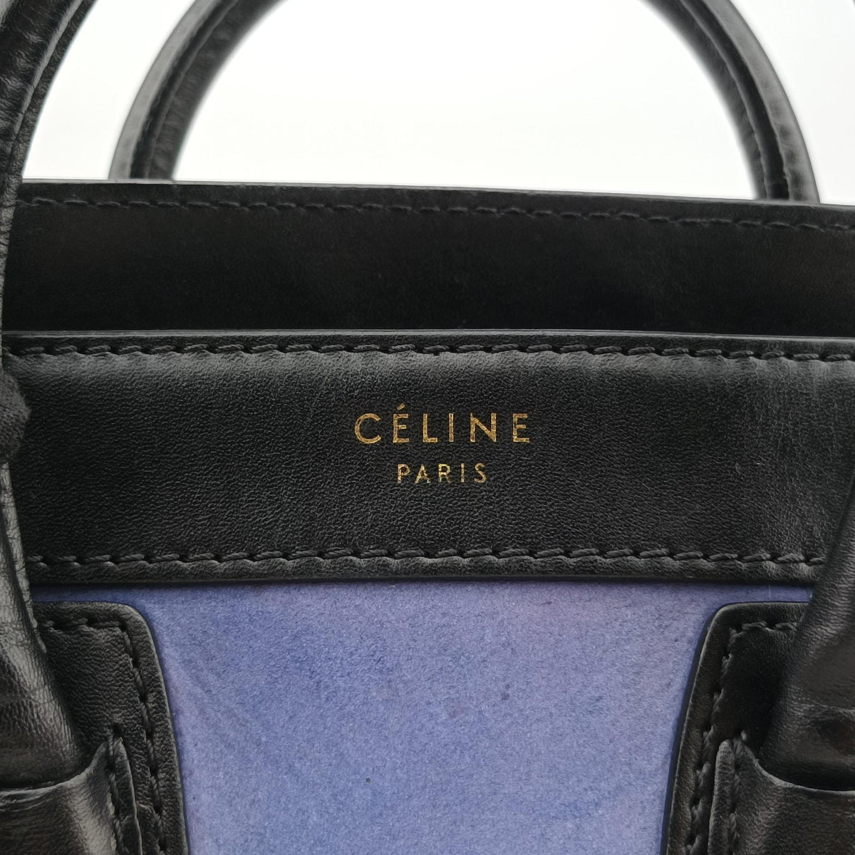 luggage nano shopper Blue×Black×Beige Leather×Suede F-ZP-0142ラゲージナノショッパー ブルー×ブラック×ベージュ レザー×スエード F-ZP-0142