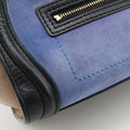 luggage nano shopper Blue×Black×Beige Leather×Suede F-ZP-0142ラゲージナノショッパー ブルー×ブラック×ベージュ レザー×スエード F-ZP-0142
