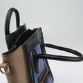 luggage nano shopper Blue×Black×Beige Leather×Suede F-ZP-0142ラゲージナノショッパー ブルー×ブラック×ベージュ レザー×スエード F-ZP-0142