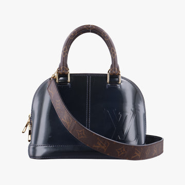 Pre-owned Louis Vuitton Miroir Alma BB MARINE Vernis M54705 shoulderbag | stylenewstar