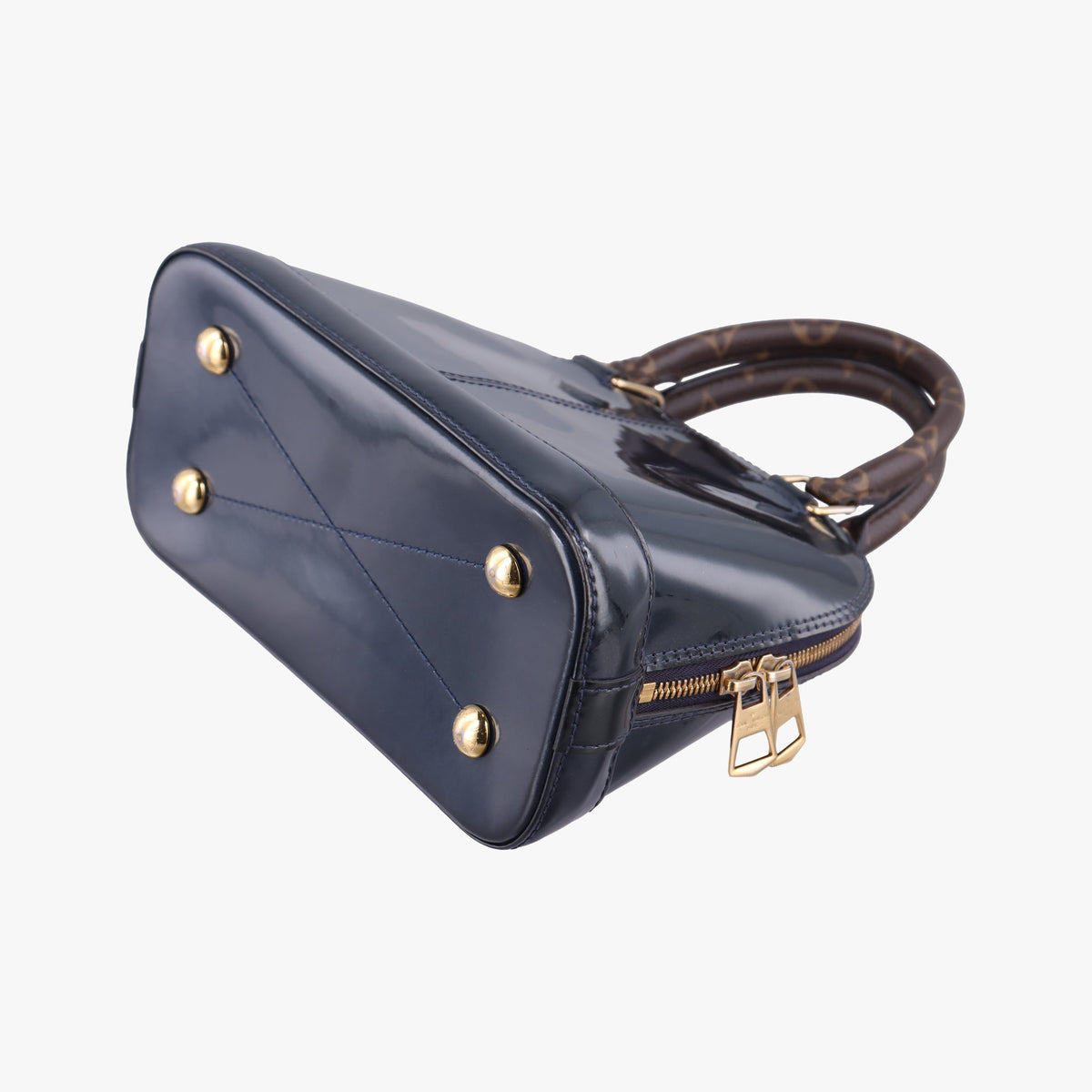 Pre-owned Louis Vuitton Miroir Alma BB MARINE Vernis M54705 shoulderbag | stylenewstar