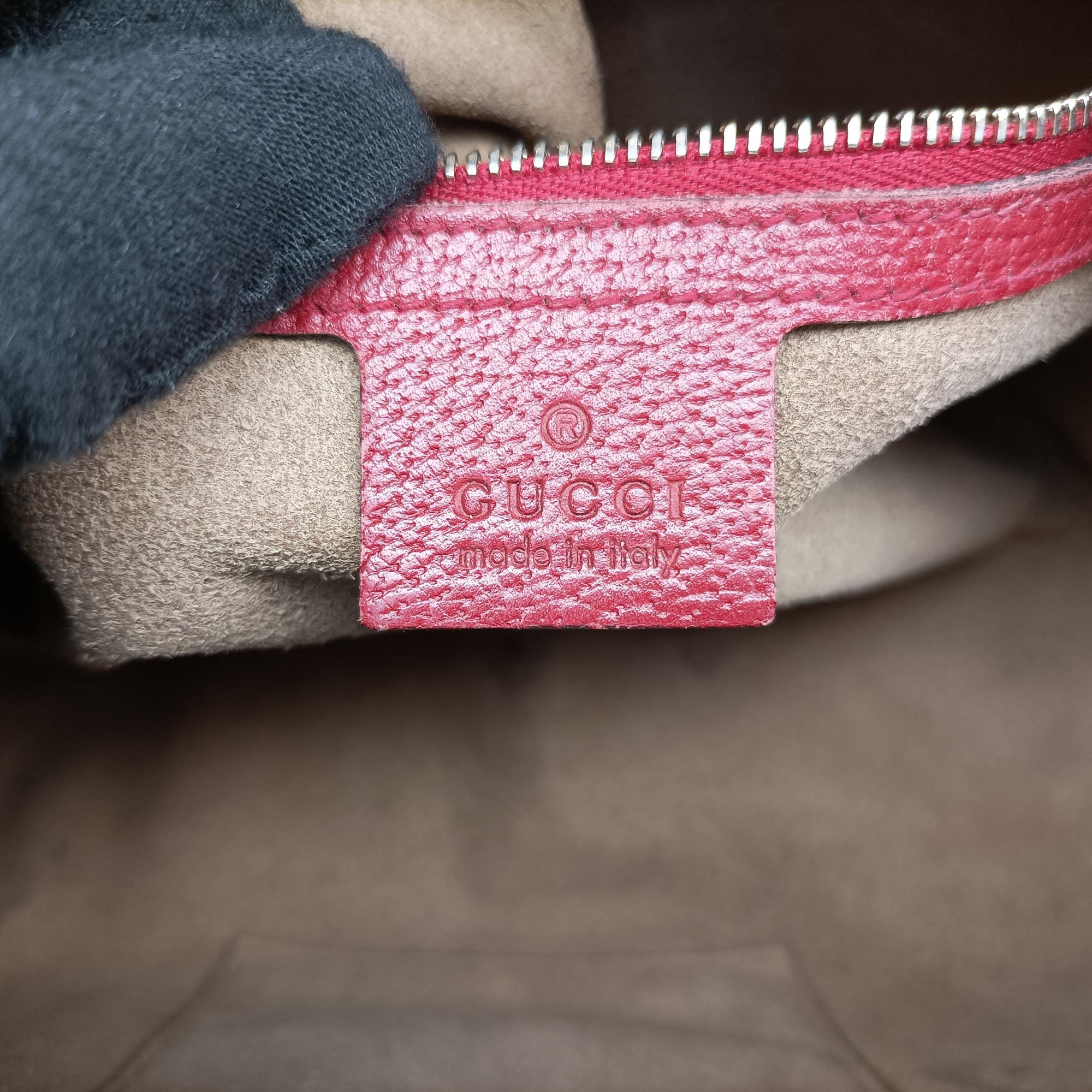 Pre-owned Gucci GG SUPREME Beige × Dark Brown × Multi PVC coated canvas×Leather 409529 shoulderbag | stylenewstar