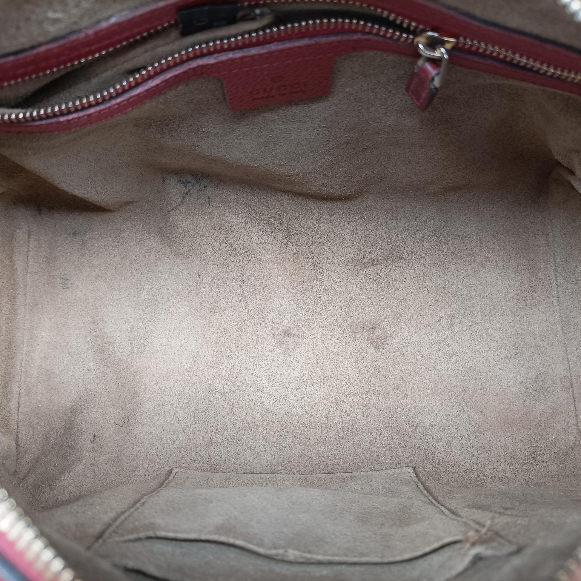 Pre-owned Gucci GG SUPREME Beige × Dark Brown × Multi PVC coated canvas×Leather 409529 shoulderbag | stylenewstar