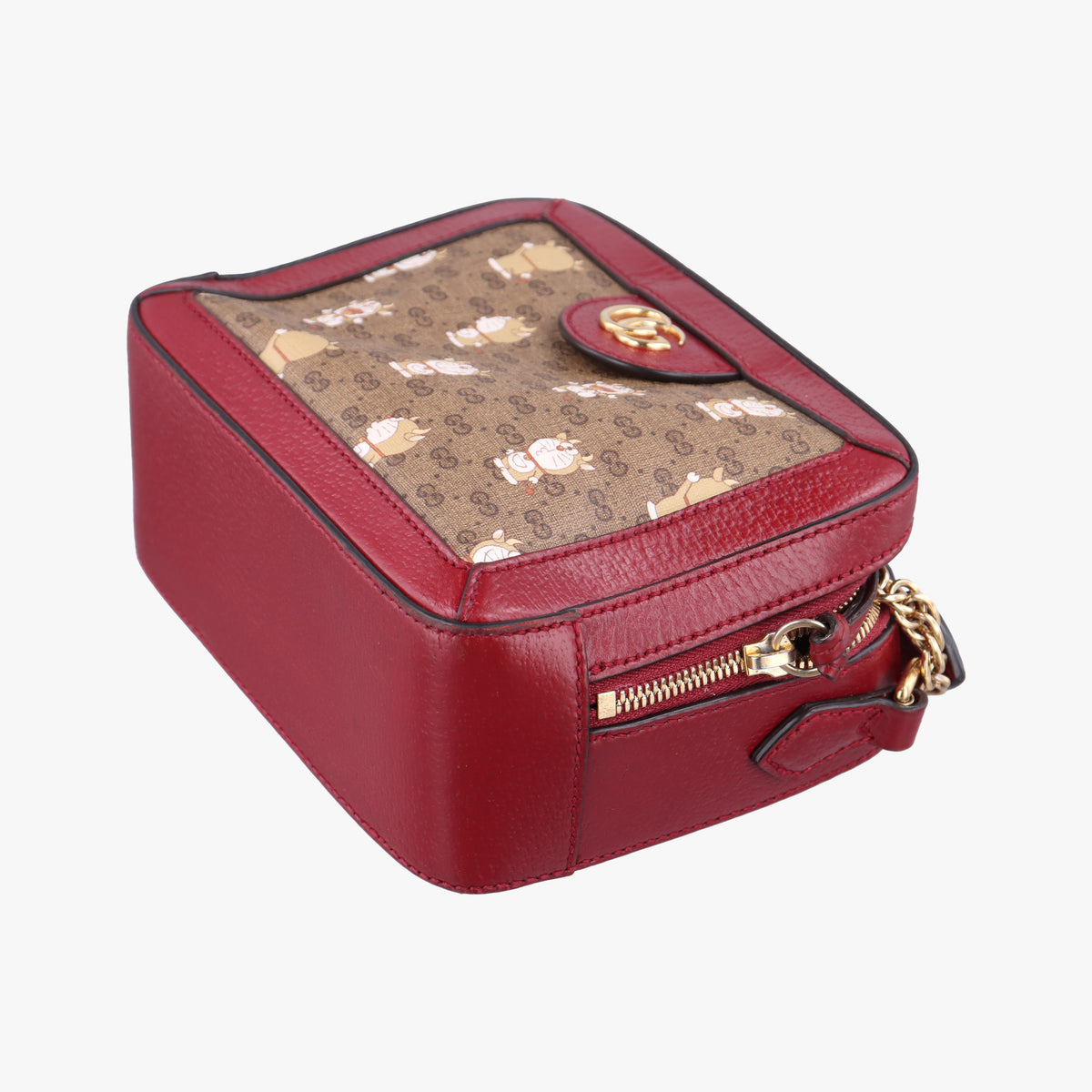 Vintage Gucci Doraemon collaboration Red×beige×multi PVC coated canvas×Leather 655596 shoulderbag | stylenewstar