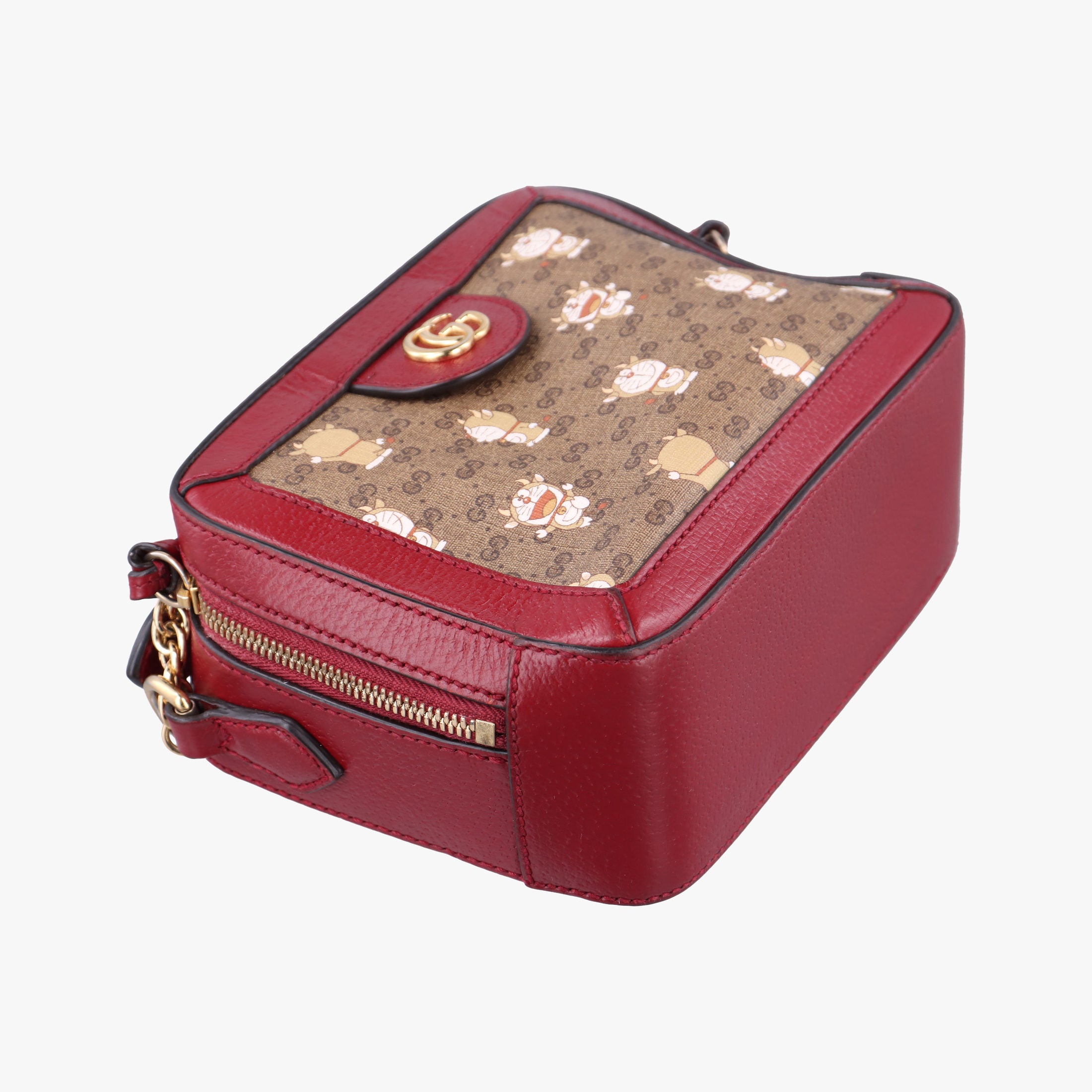 Vintage Gucci Doraemon collaboration Red×beige×multi PVC coated canvas×Leather 655596 shoulderbag | stylenewstar