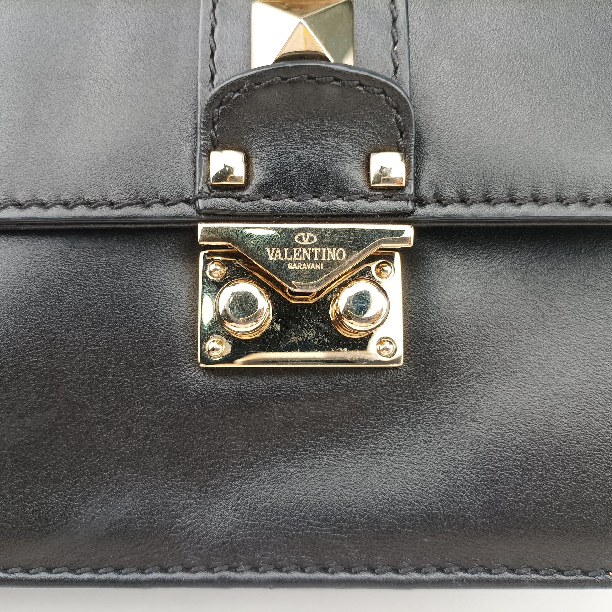Rockstud Glam Lock Black Leather BL-L312VIT2ロックスタッズグラムロックスモール ブラック レザー BL-L312VIT2