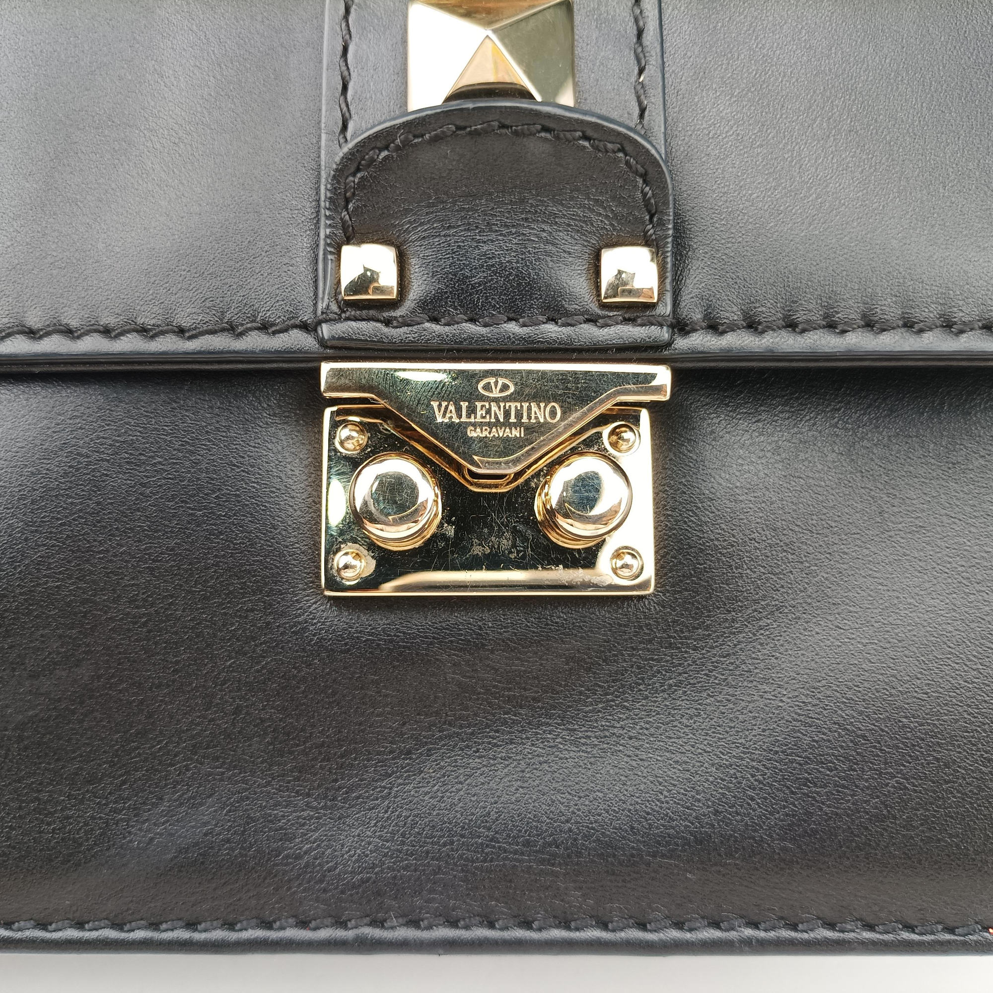 Rockstud Glam Lock Black Leather BL-L312VIT2ロックスタッズグラムロックスモール ブラック レザー BL-L312VIT2