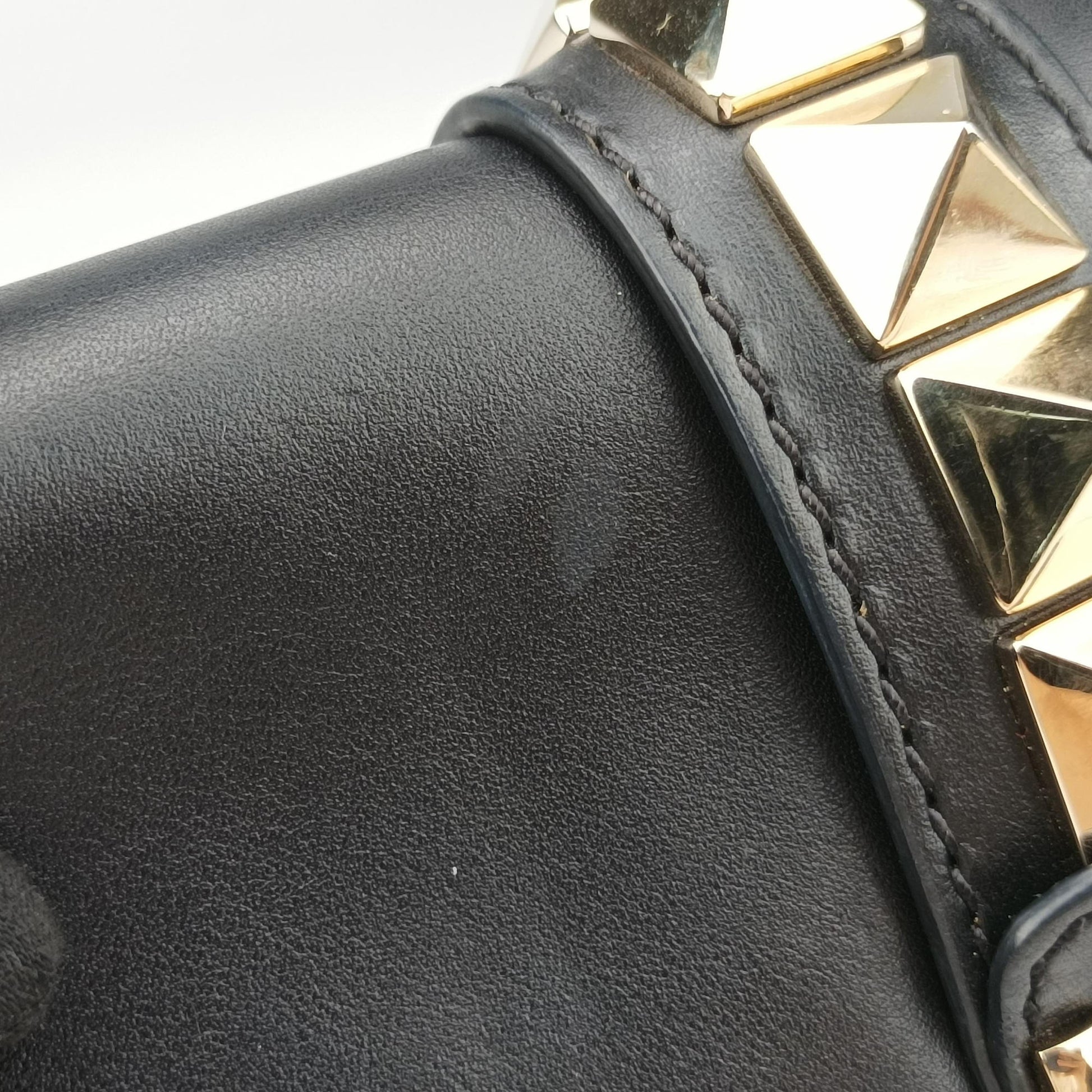 Rockstud Glam Lock Black Leather BL-L312VIT2ロックスタッズグラムロックスモール ブラック レザー BL-L312VIT2
