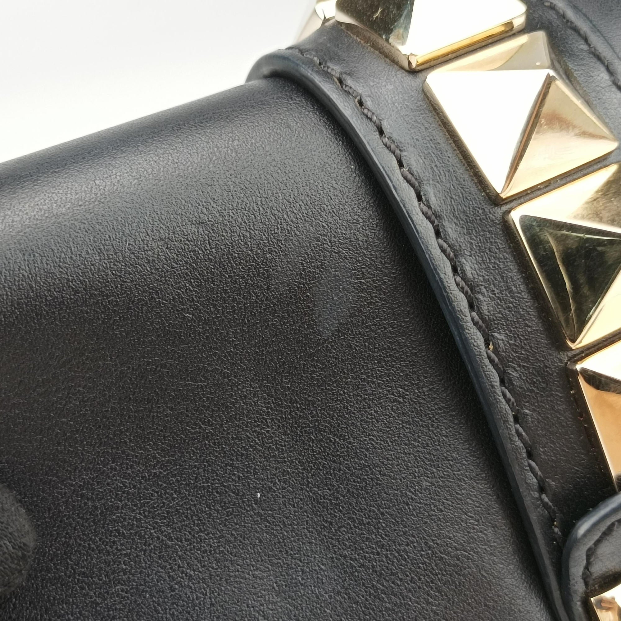 Rockstud Glam Lock Black Leather BL-L312VIT2ロックスタッズグラムロックスモール ブラック レザー BL-L312VIT2