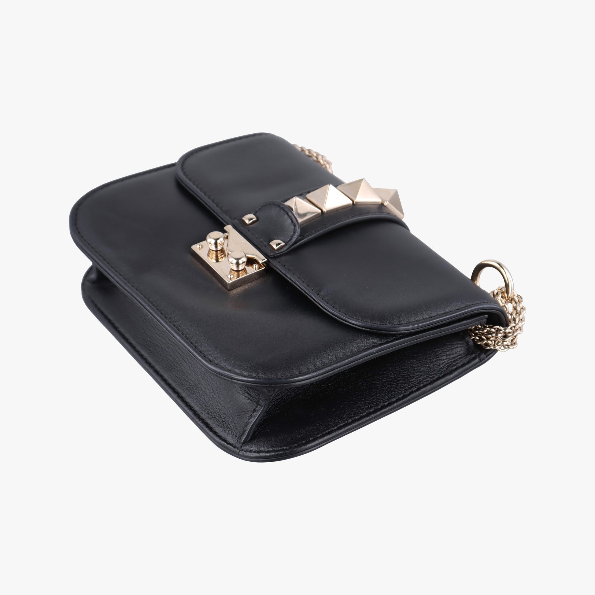 Rockstud Glam Lock Black Leather BL-L312VIT2ロックスタッズグラムロックスモール ブラック レザー BL-L312VIT2
