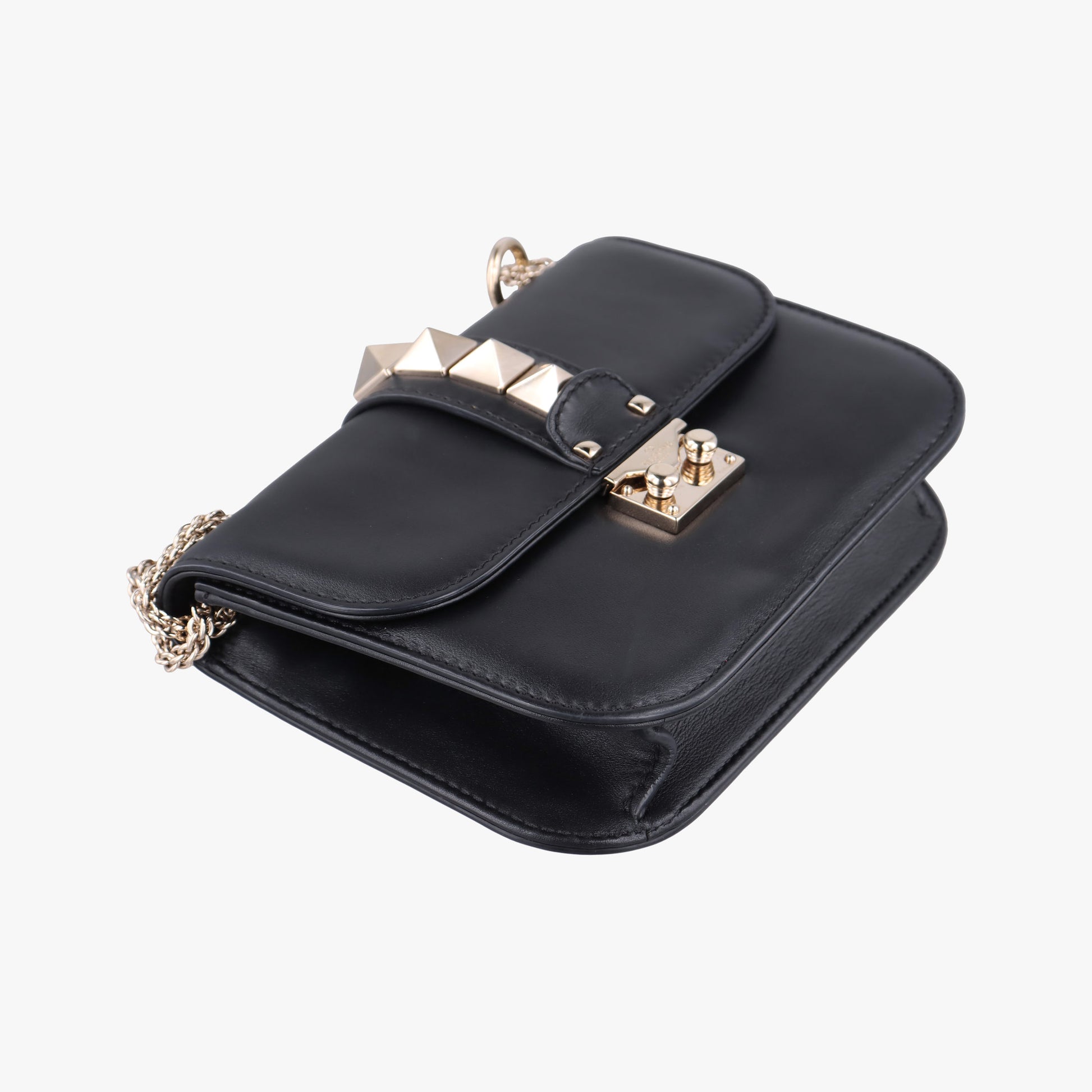 Rockstud Glam Lock Black Leather BL-L312VIT2ロックスタッズグラムロックスモール ブラック レザー BL-L312VIT2