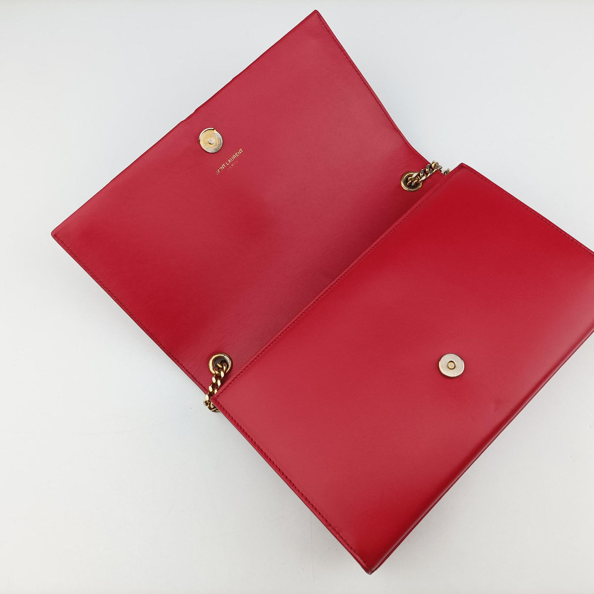 Vintage Yves Saint Laurent KATE Red Leather 354119 shoulderbag | stylenewstar