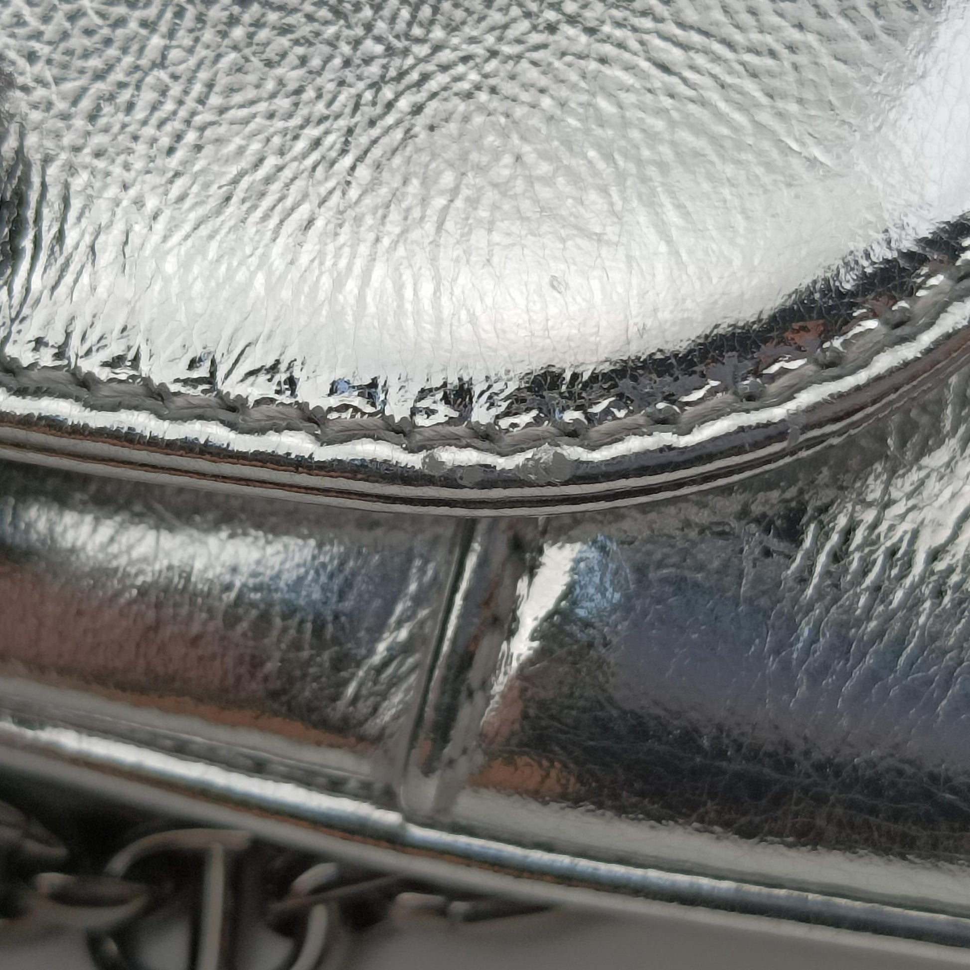 Dior double Medium Silver Leather 10-MA-0241ディオール ダブル ミディアム シルバー レザー 10-MA-0241