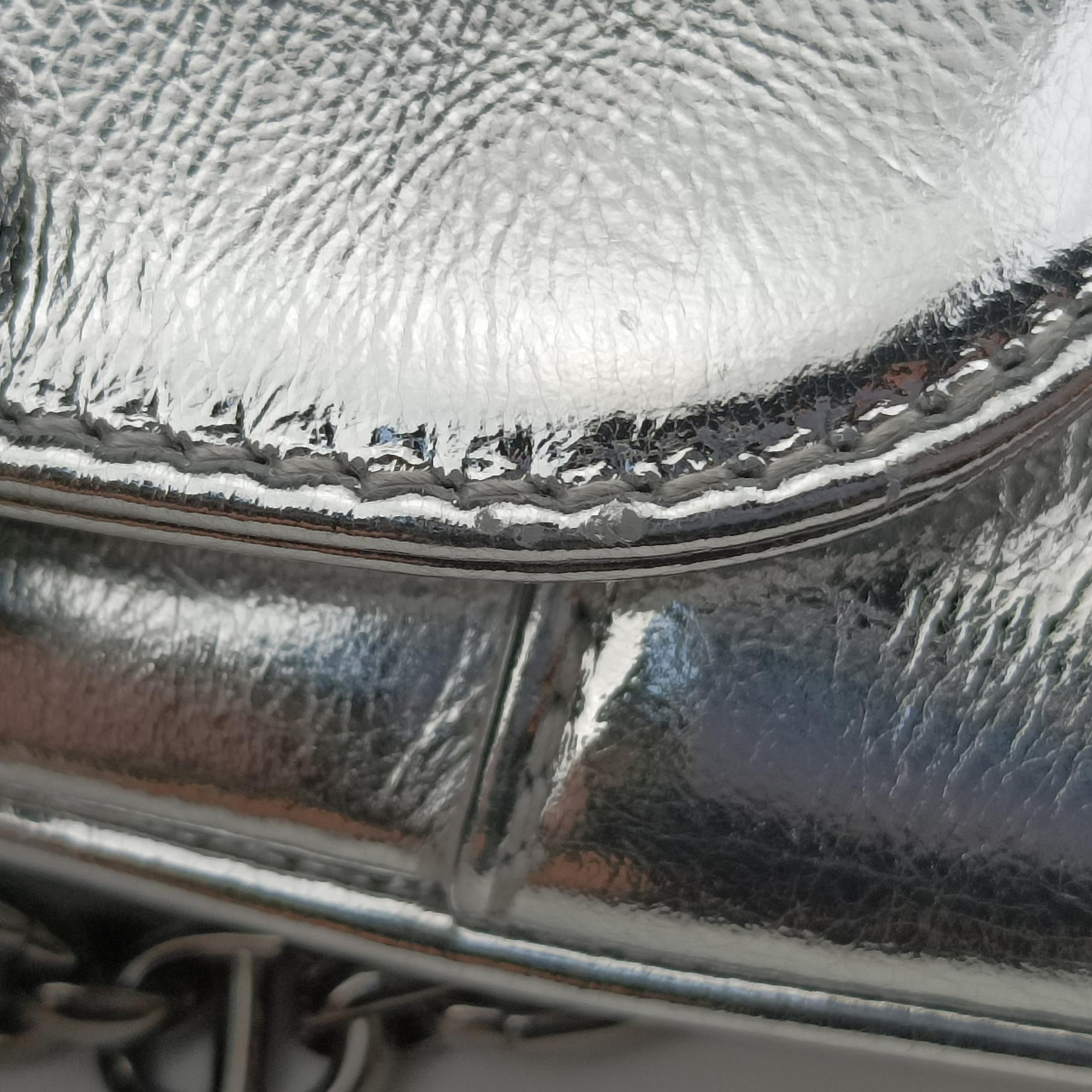 Dior double Medium Silver Leather 10-MA-0241ディオール ダブル ミディアム シルバー レザー 10-MA-0241