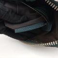 Pre-owned Fendi Selleria Lei Whipstitch Green Leather× Python  shoulderbag | stylenewstar